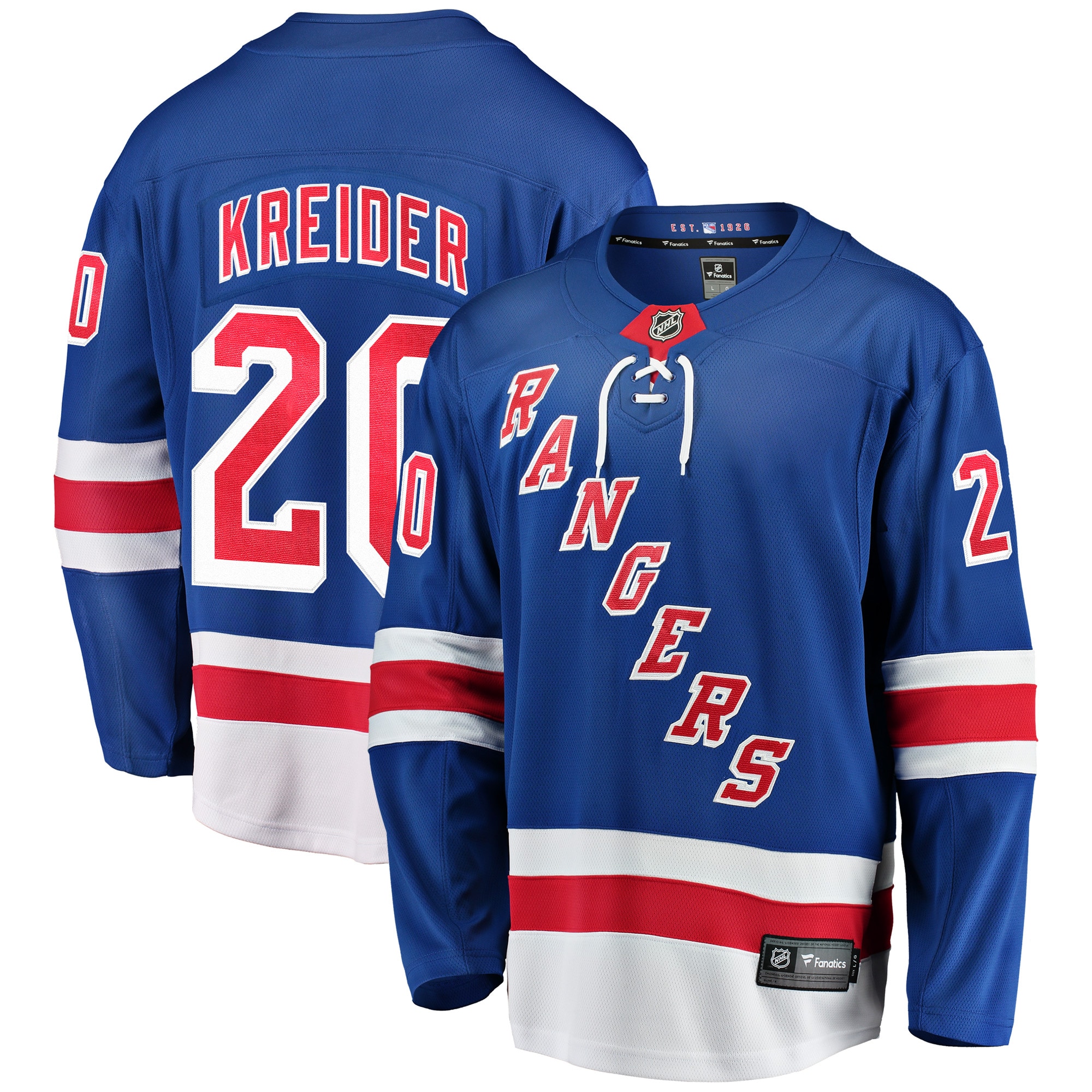 Chris Kreider New York Rangers Fanatics Home Breakaway   Jersey – Blue