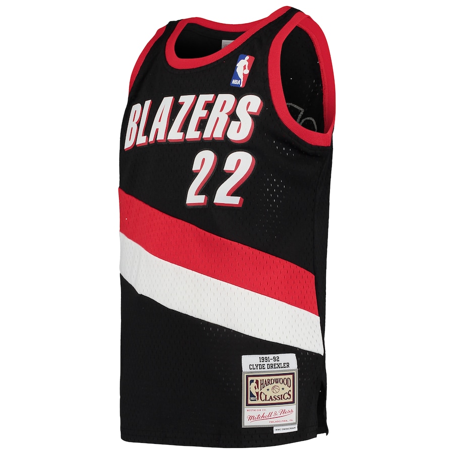 Portland Trail Blazers Clyde Drexler Mitchell & Ness Black 1991/92 Hardwood Classics Swingman Jersey