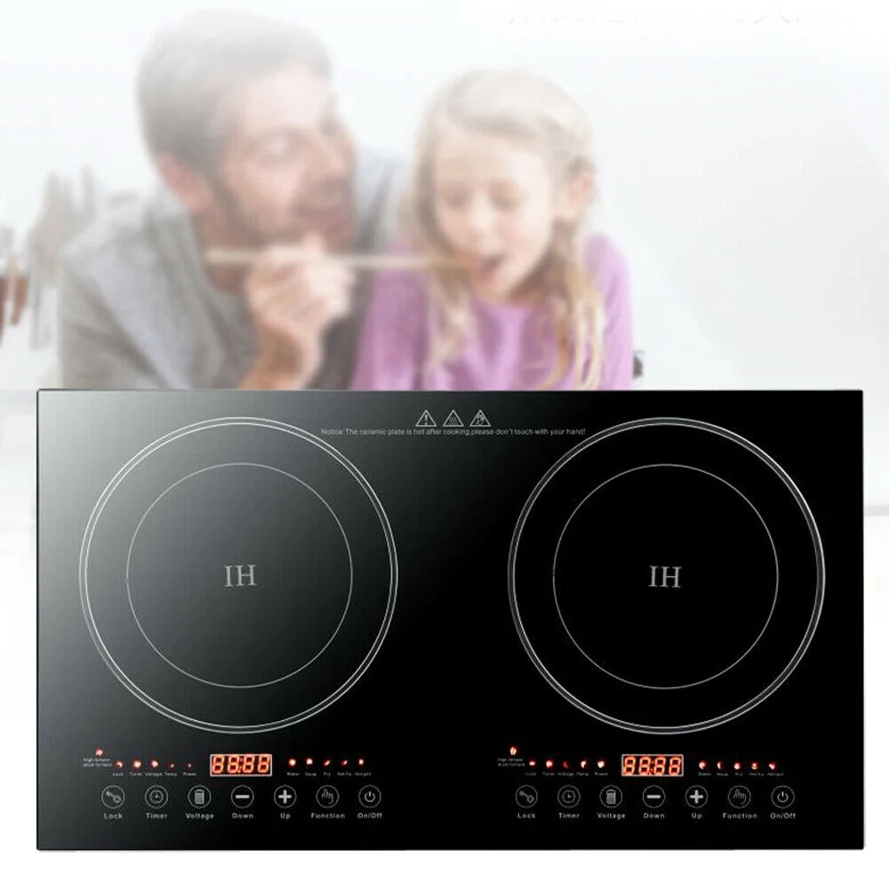 Double Induction Electric Cooktop in Black