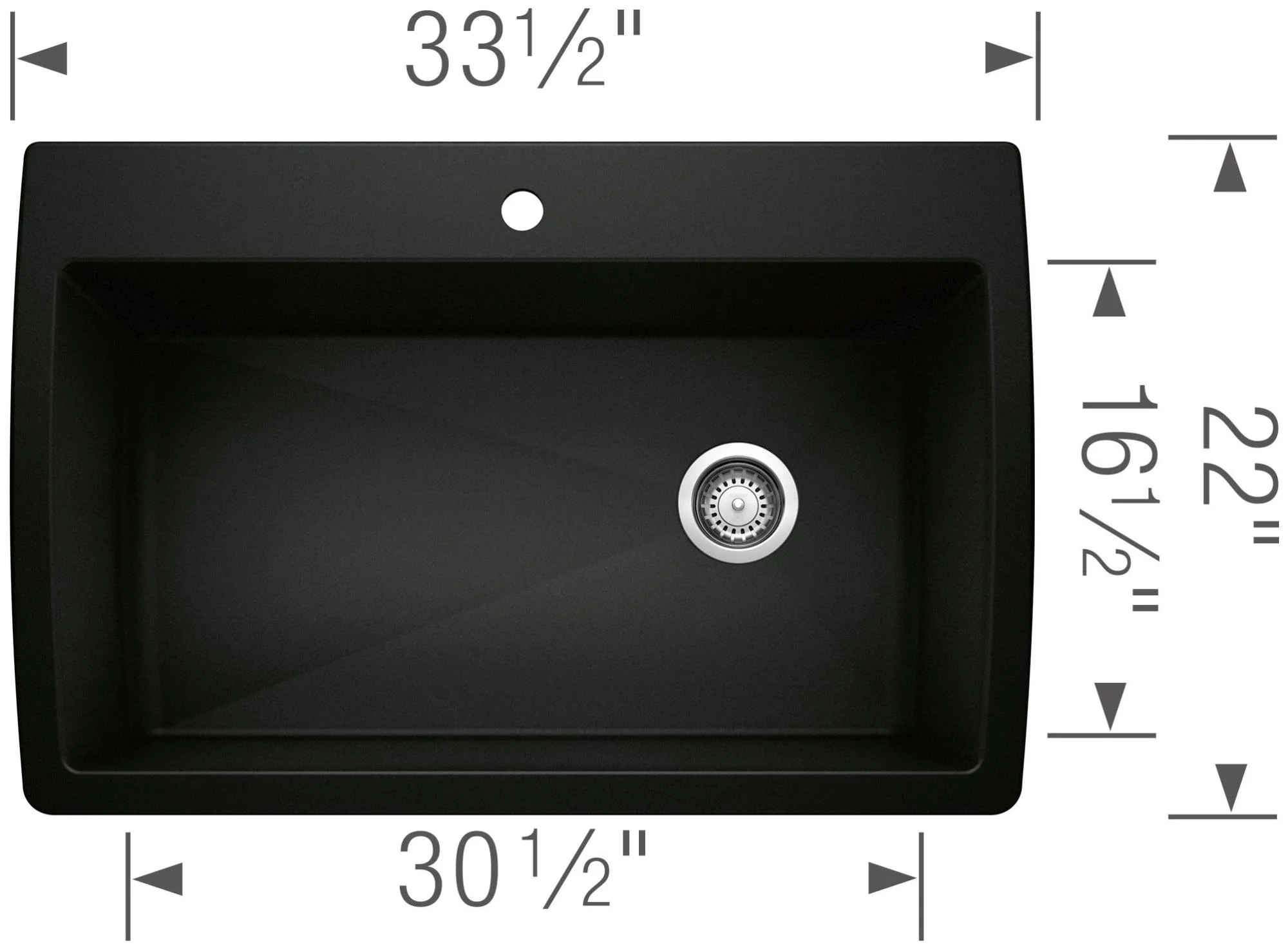 BLANCO DIAMOND Cafe Brown Non-Porous Composite Single Bowl Sink