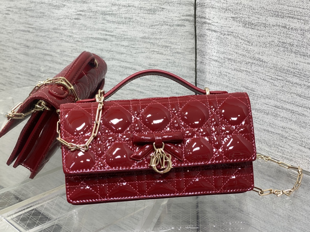 Dior My Dior Mini Bag with Bow Patent