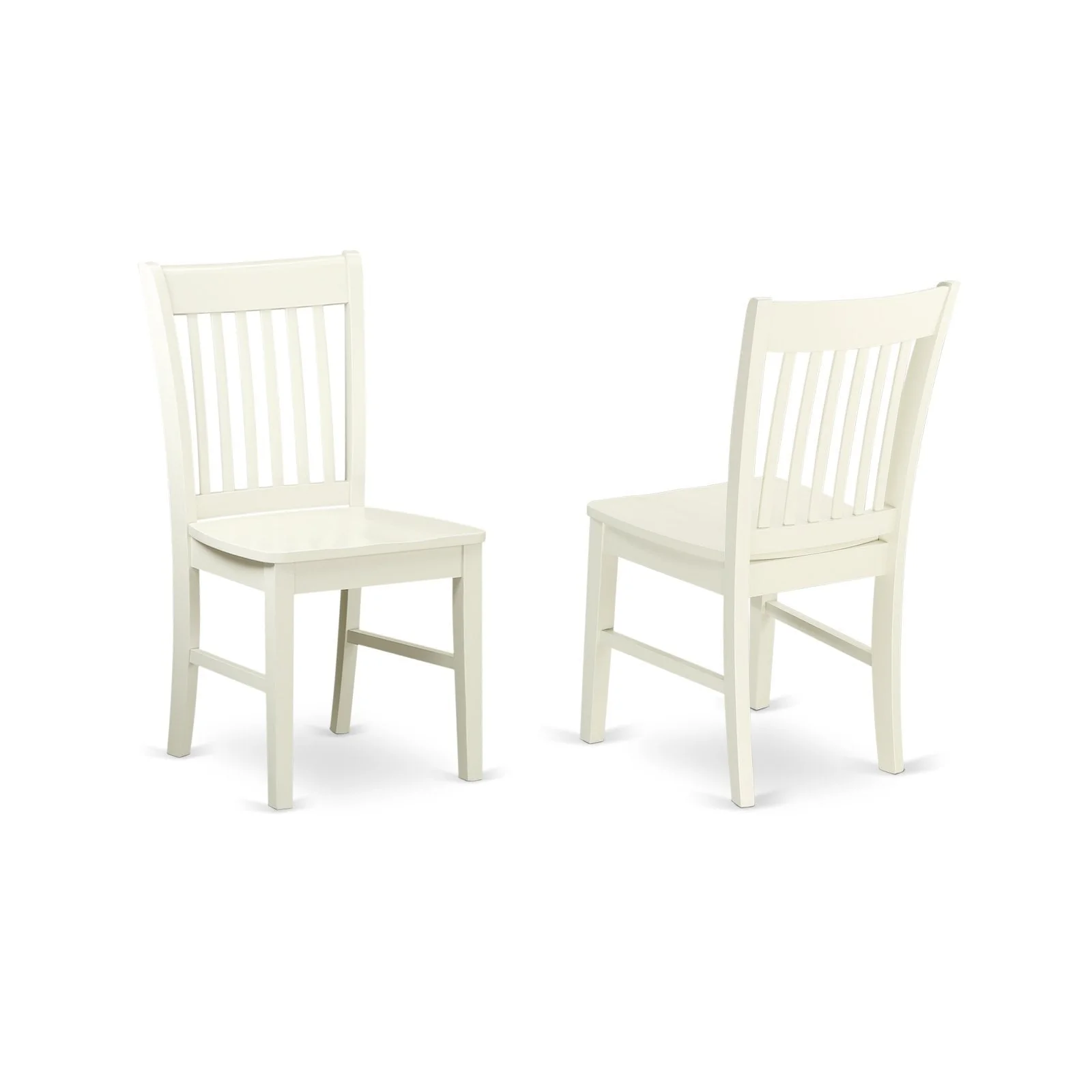 East West Furniture ANNO5-LWH-W 5 Pc Kitchen table set with a Dining Table and 4 Wood Seat Kitchen Chairs in Linen White-Finish:Linen White,Shape:Round,Style:Wood Seat