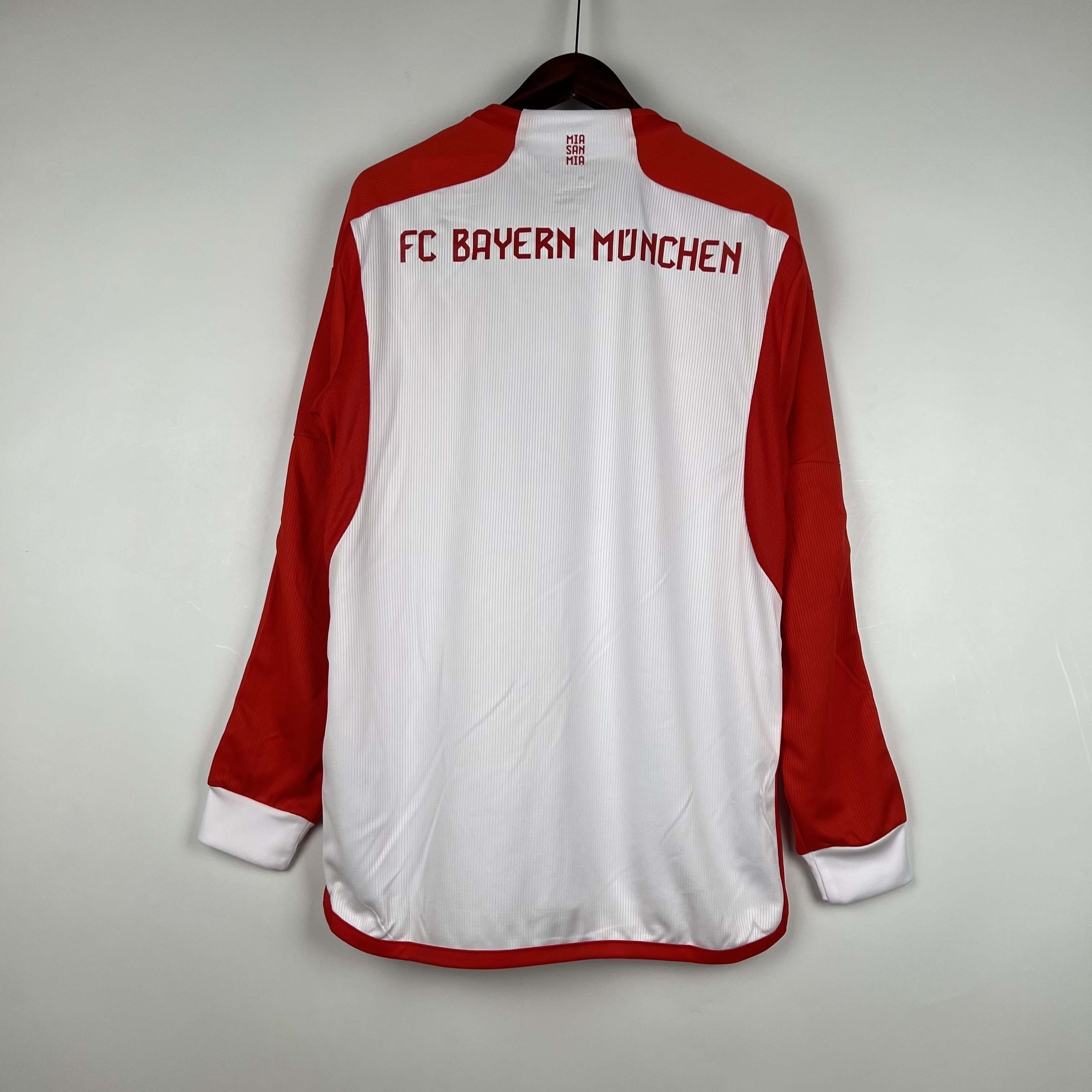 2023/2024 Long Sleeve Bayern Munich Home Football Shirt 1:1 Thai Quality