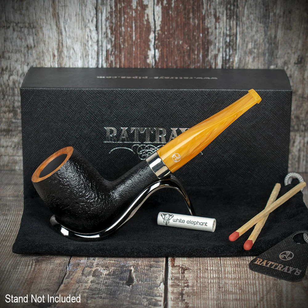 Rattrays Samhain Sandblast Yellow Briar Smoking Pipe - Shape 37