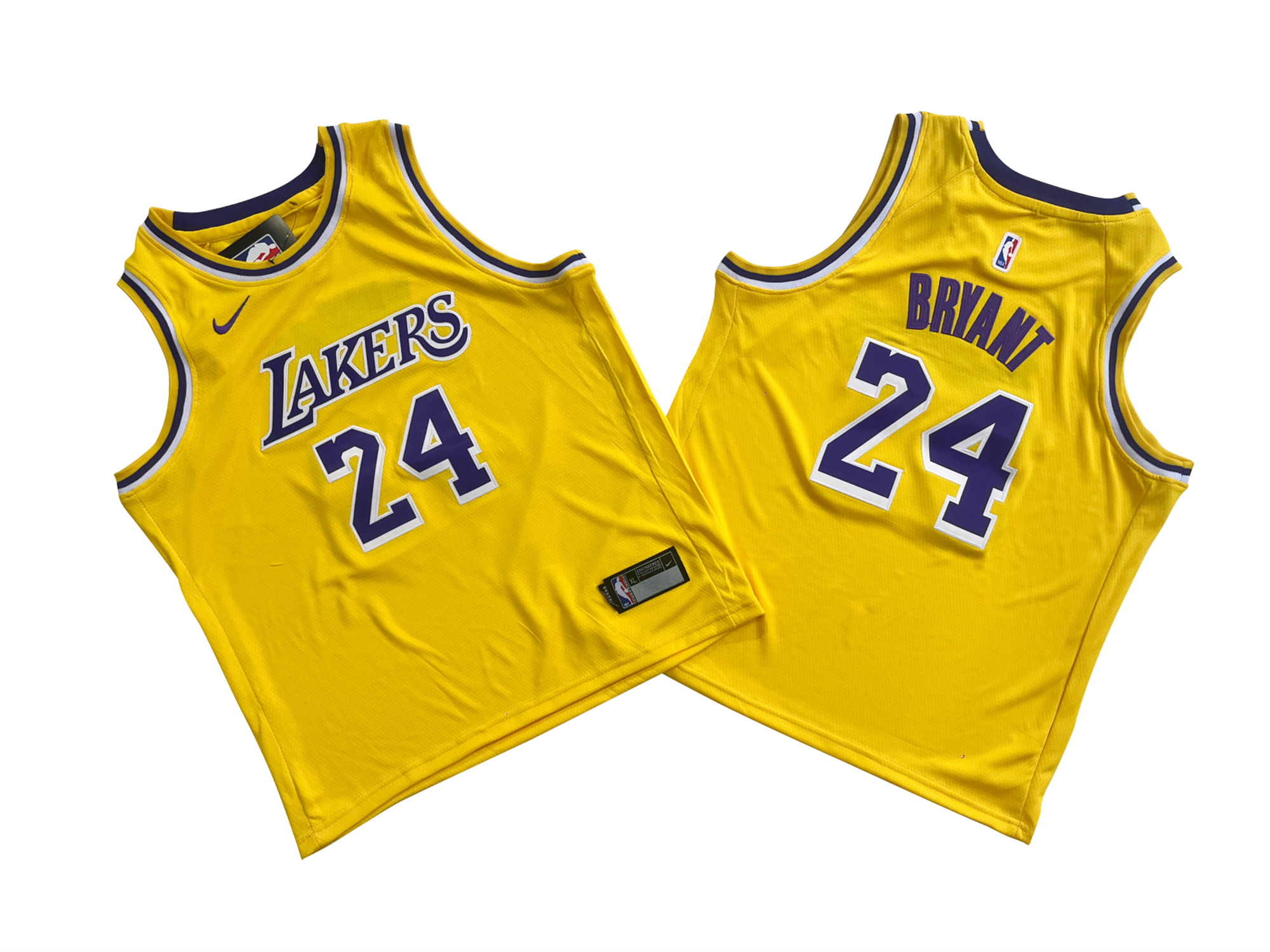 Youth Los Angeles Lakers #24 Kobe Bryant Gold NBA Swingman Icon Edit