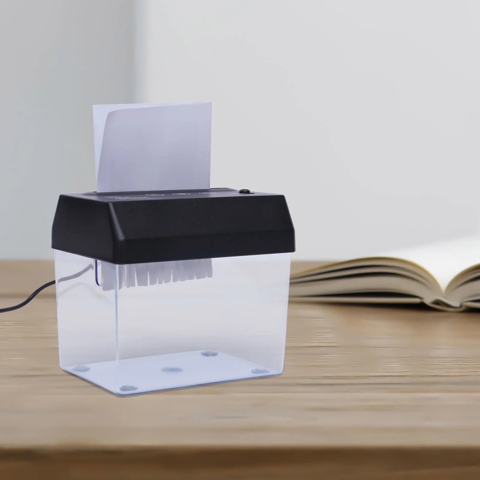 DENEST Portable Electric Paper Shredder Desktop Small Tool USB Strip Cutting Machine