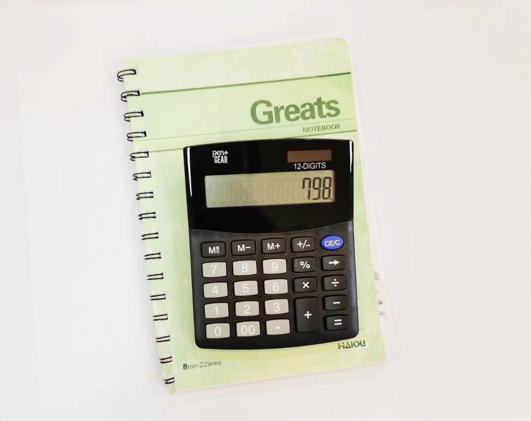 Pen + Gear 12 Digit Mini Desktop Calculator, Black, Office