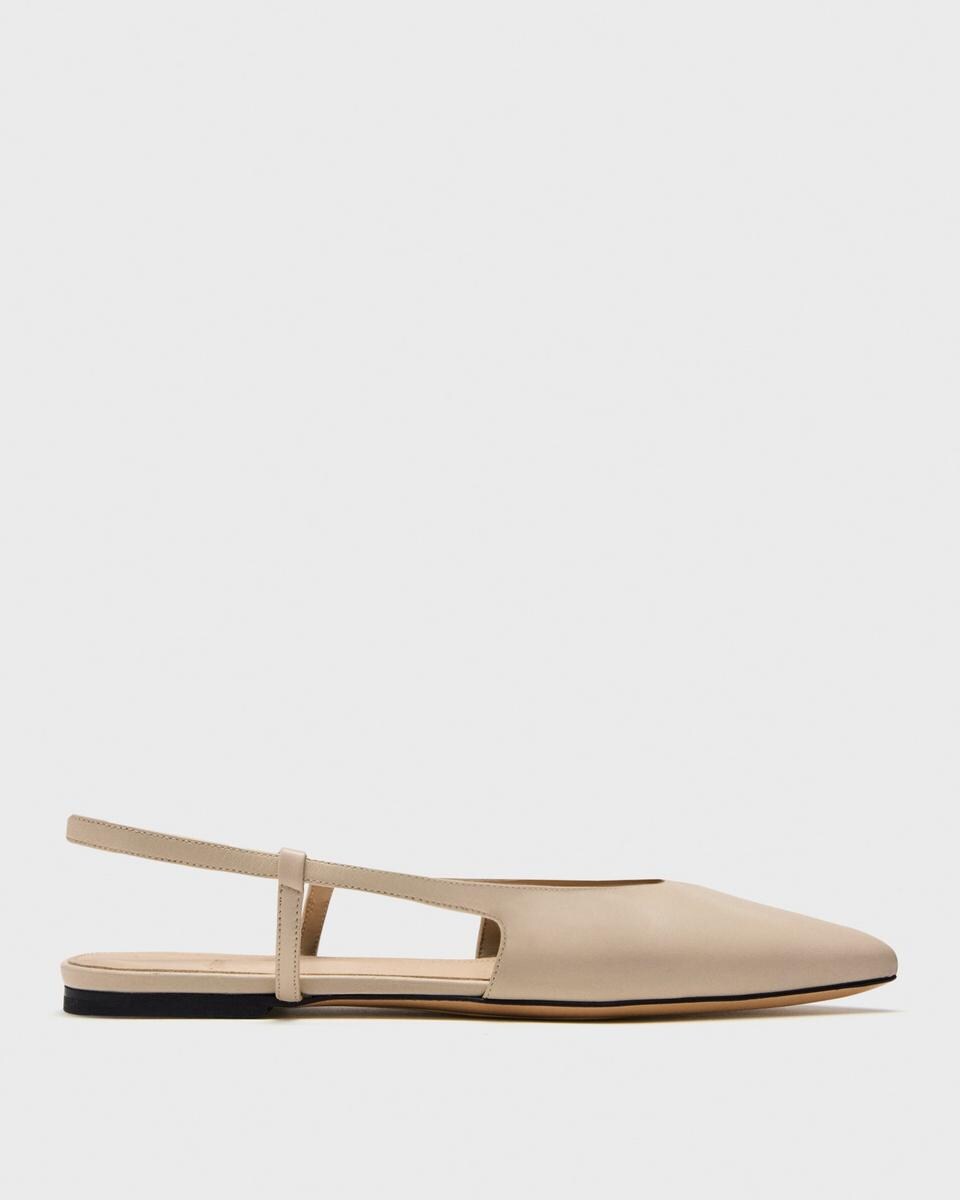 Slingback Flat in Leather