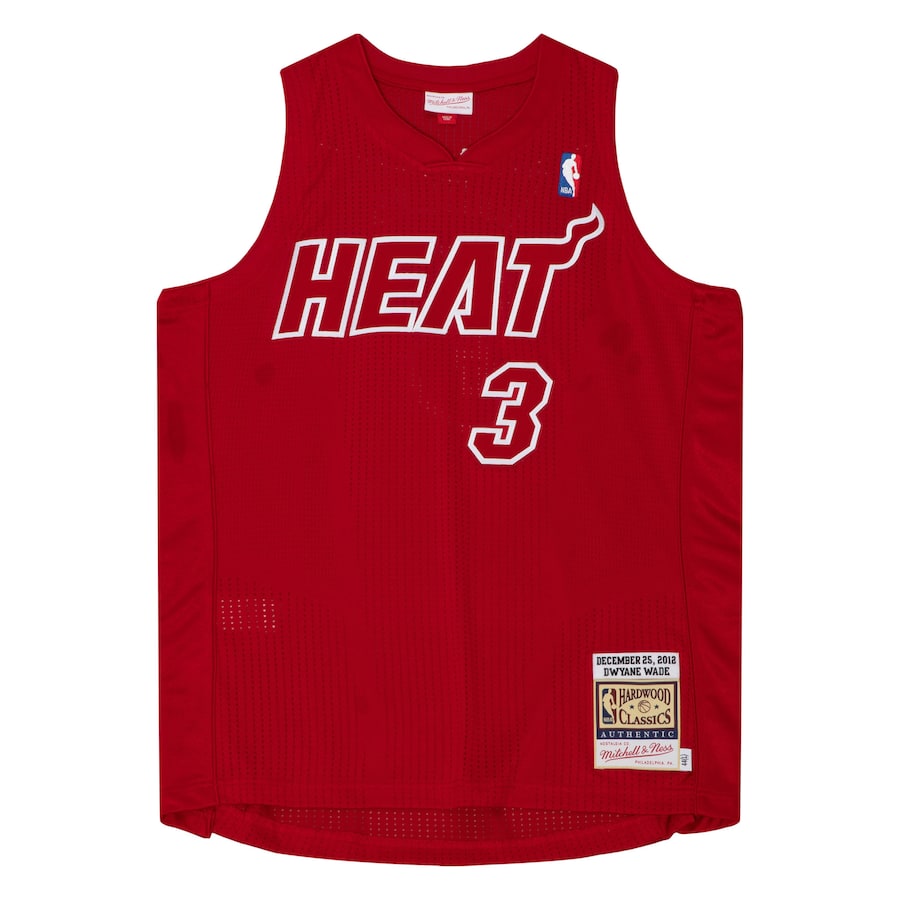 Men's Miami Heat Dwyane Wade Mitchell & Ness Scarlet 2012 Authentic  Jersey