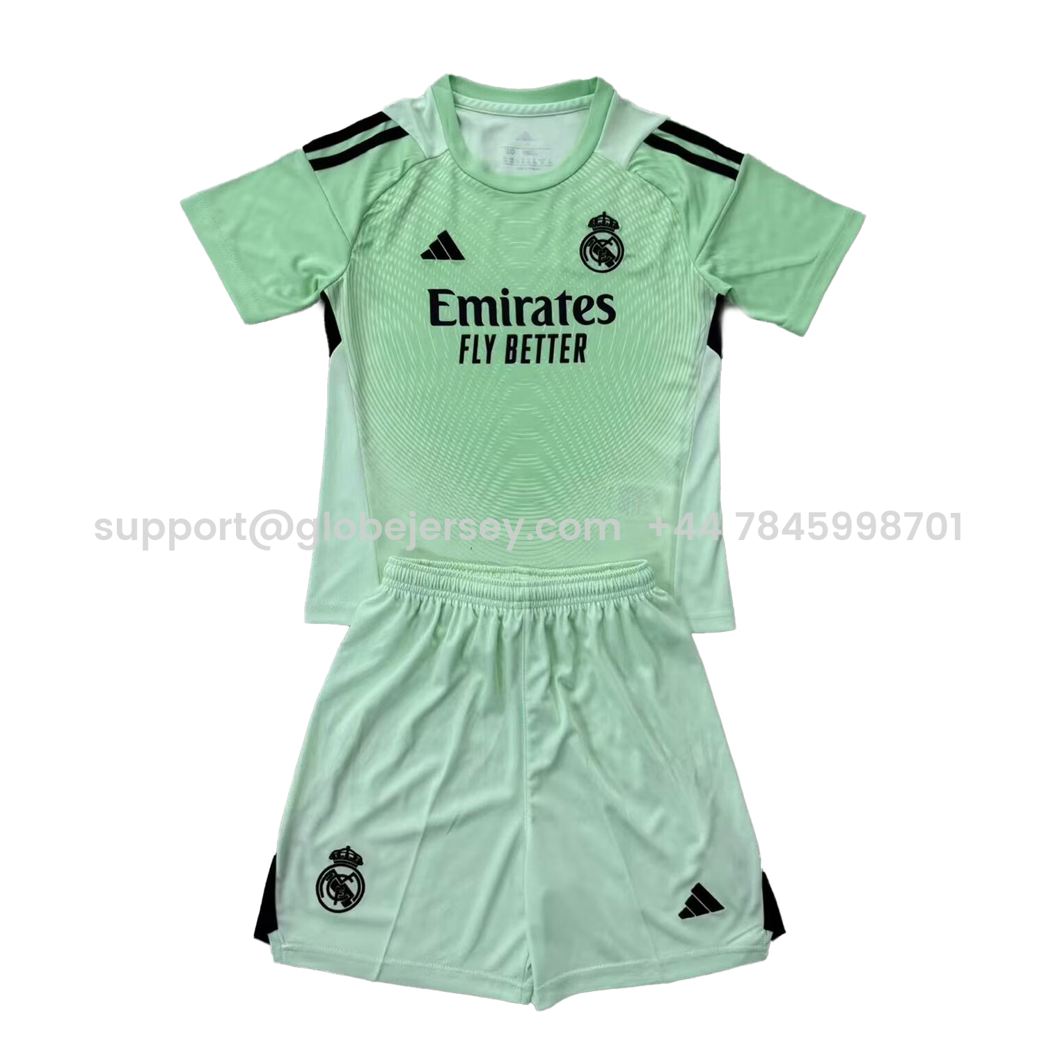 Real Madrid 25-26 Goalkeeper Light Green Men's Adult Jersey Set - Fans Version