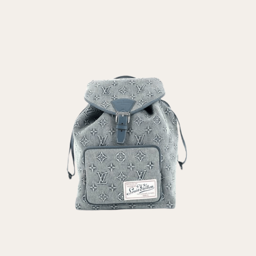 Louis Vuitton Montsouris Denim Monogram Backpack 11 Inches
