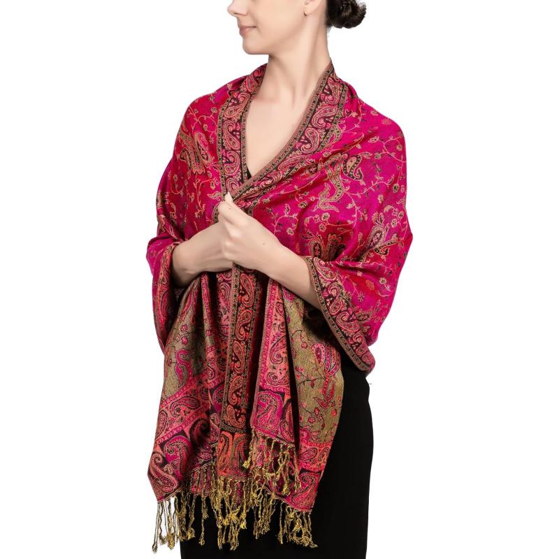 Reversible Paisley Pashmina Rave Scarf