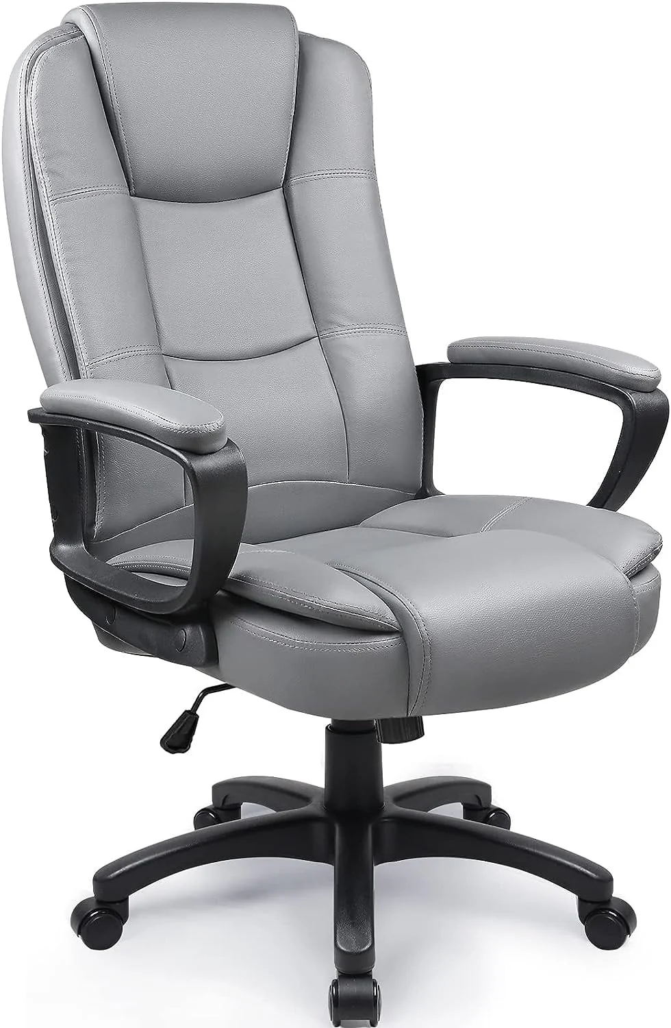 Waleaf Home Office Chair, 400LBS 8Hours Heavy Duty Design, Ergonomic High Back Cushion Lumbar Back Support, Computer Desk Chair, Big and Tall Chair, Adjustable Executive Leather Chair with Arms