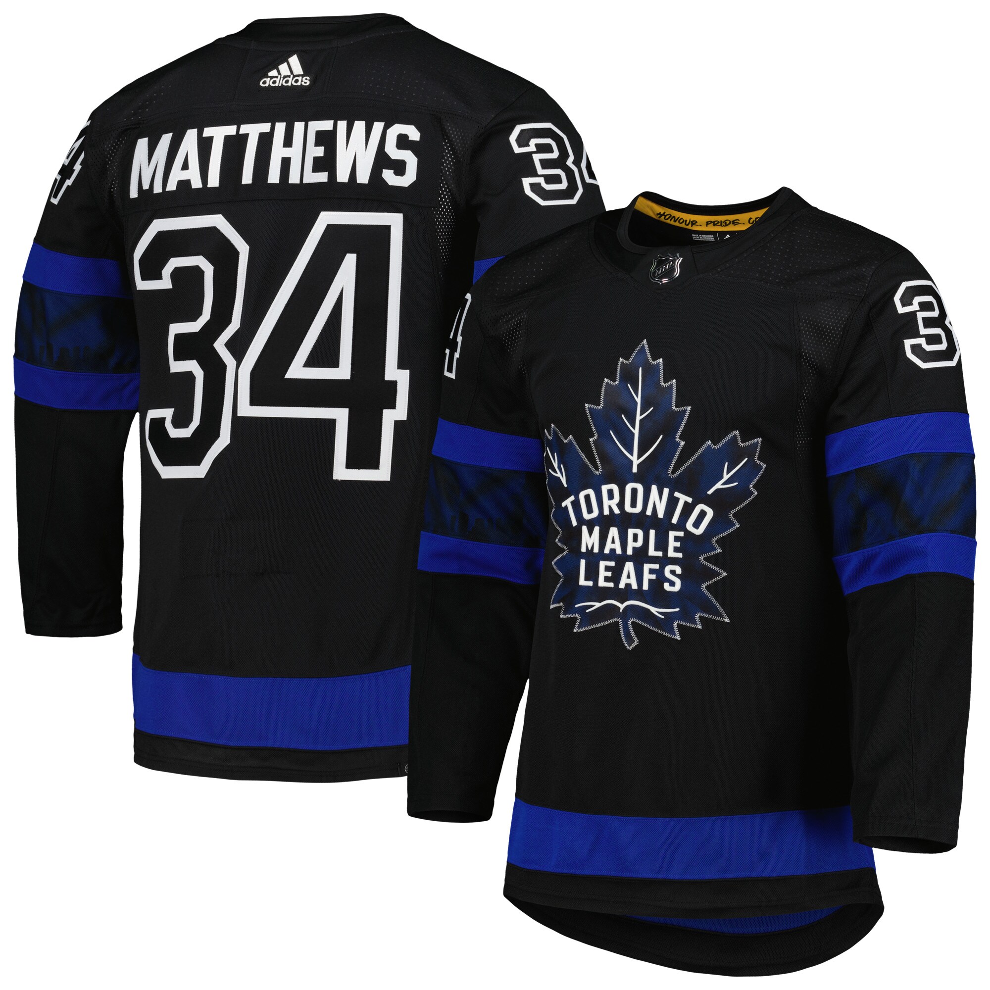 Auston Matthews Toronto Maple Leafs  Alternate Primegreen  Pro   Jersey – Black