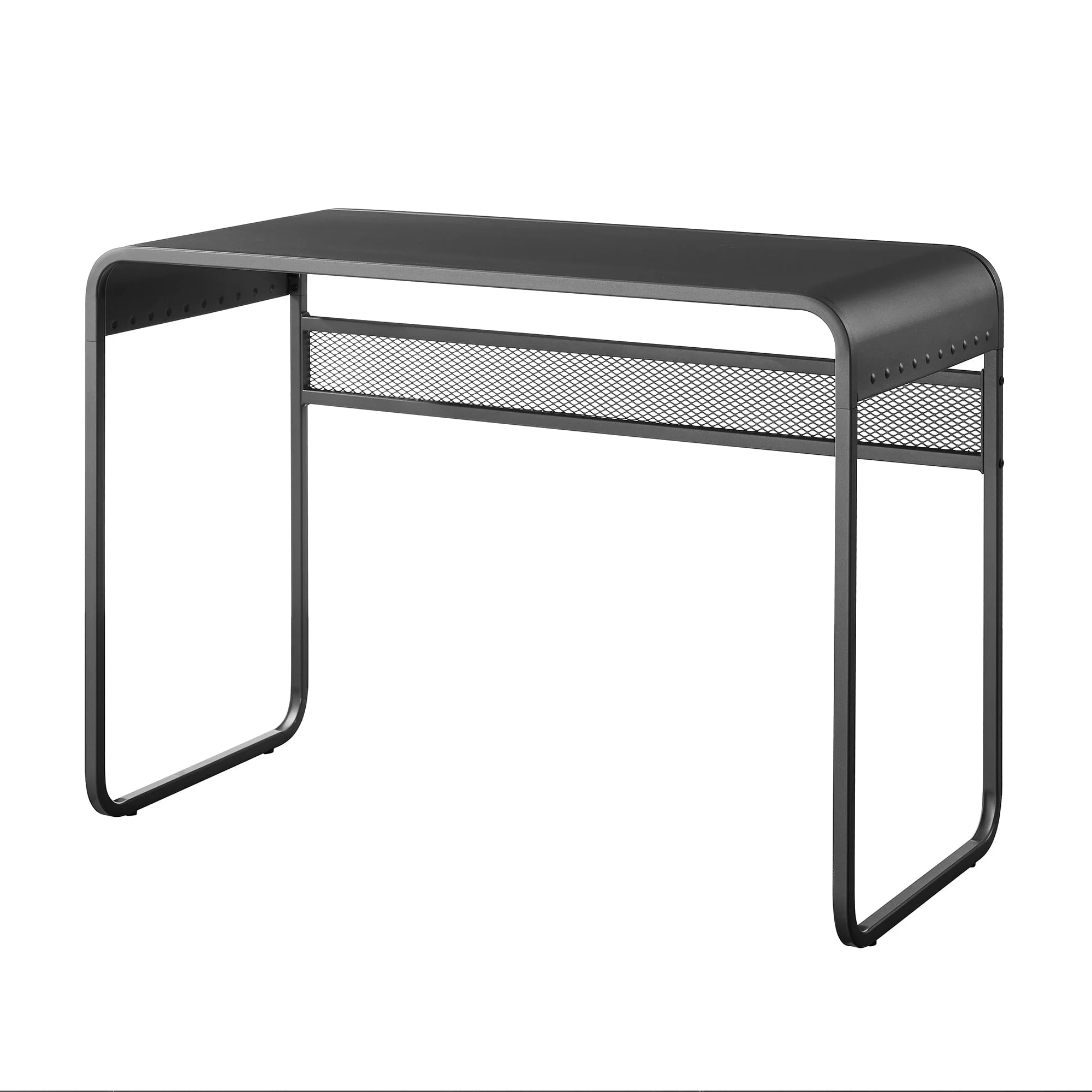 Ember Interiors Industrial Metal Desk, Gray