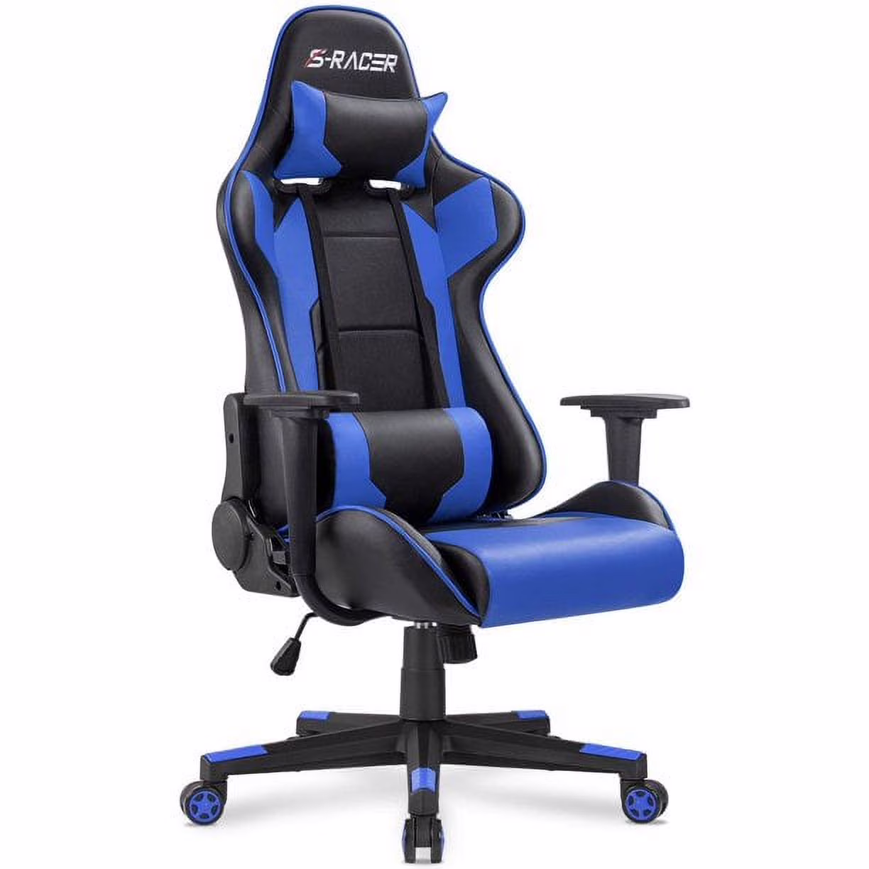 Homall Gaming Chair Office Chair High Back Computer Chair Leather Desk Chair Racing Executive Ergonomic Adjustable Swivel Task Chair with Headrest and Lumbar Support, Purple