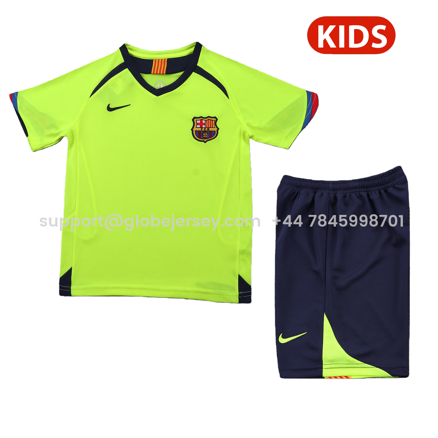 Retro Barcelona 2005-06 Away Kids Kit