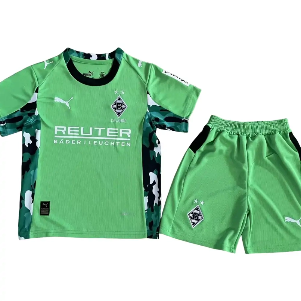 2025-26 Borussia Mönchengladbach Away Kit Short Sleeve - Children's suit Fans Edition