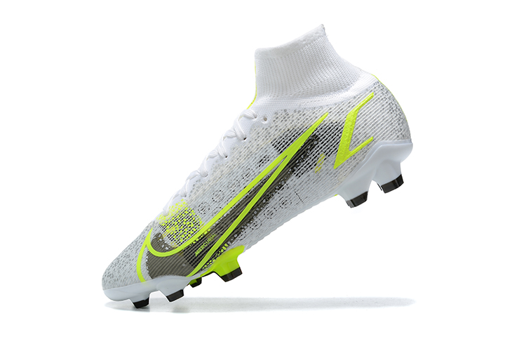 Assassin 14th generation high-top electroplated fully knitted waterproof FG football shoes