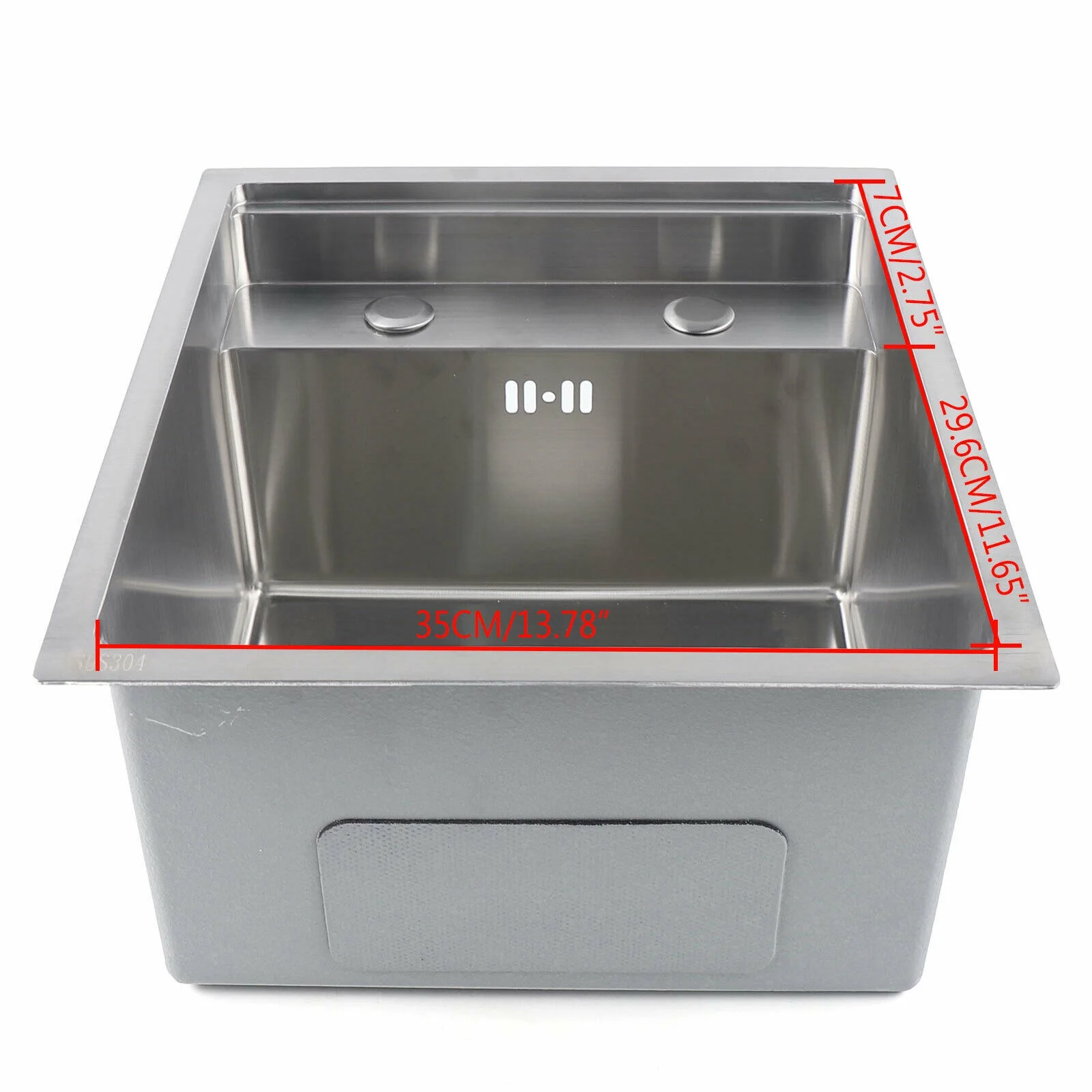 Hidden Kitchen Sink Stainless Small Size Single Bowl Bar Sink with Folding Faucet