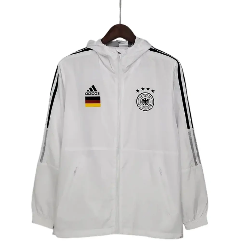 2021 Windbreaker Soccer Jersey Germany White