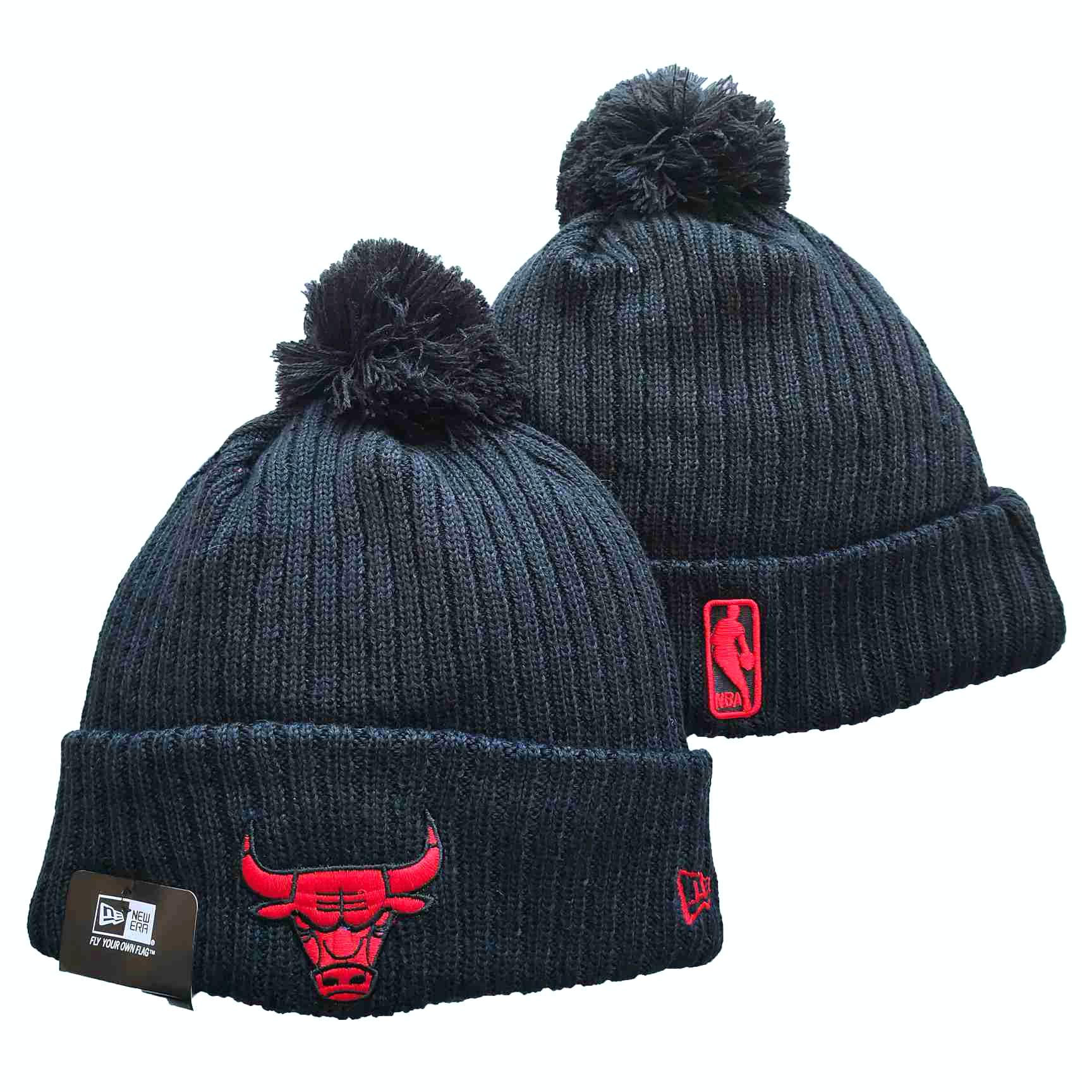 Chicago Bulls Cuffed Knit Hat with Pom