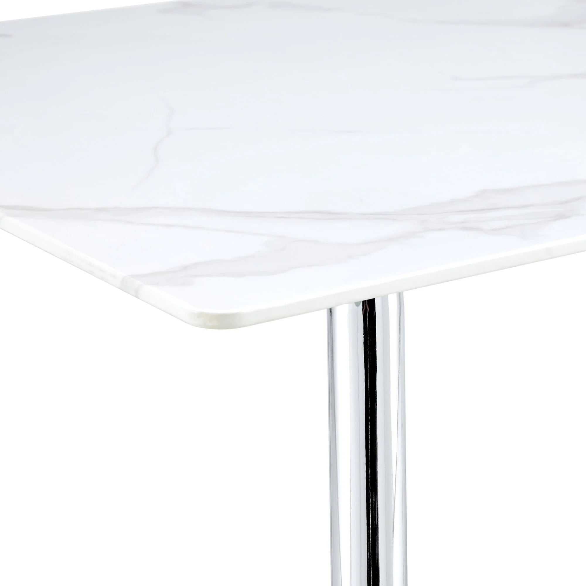 PWOPWOE Modern Minimalist Rectangular Glass Dining Table with 0.4 