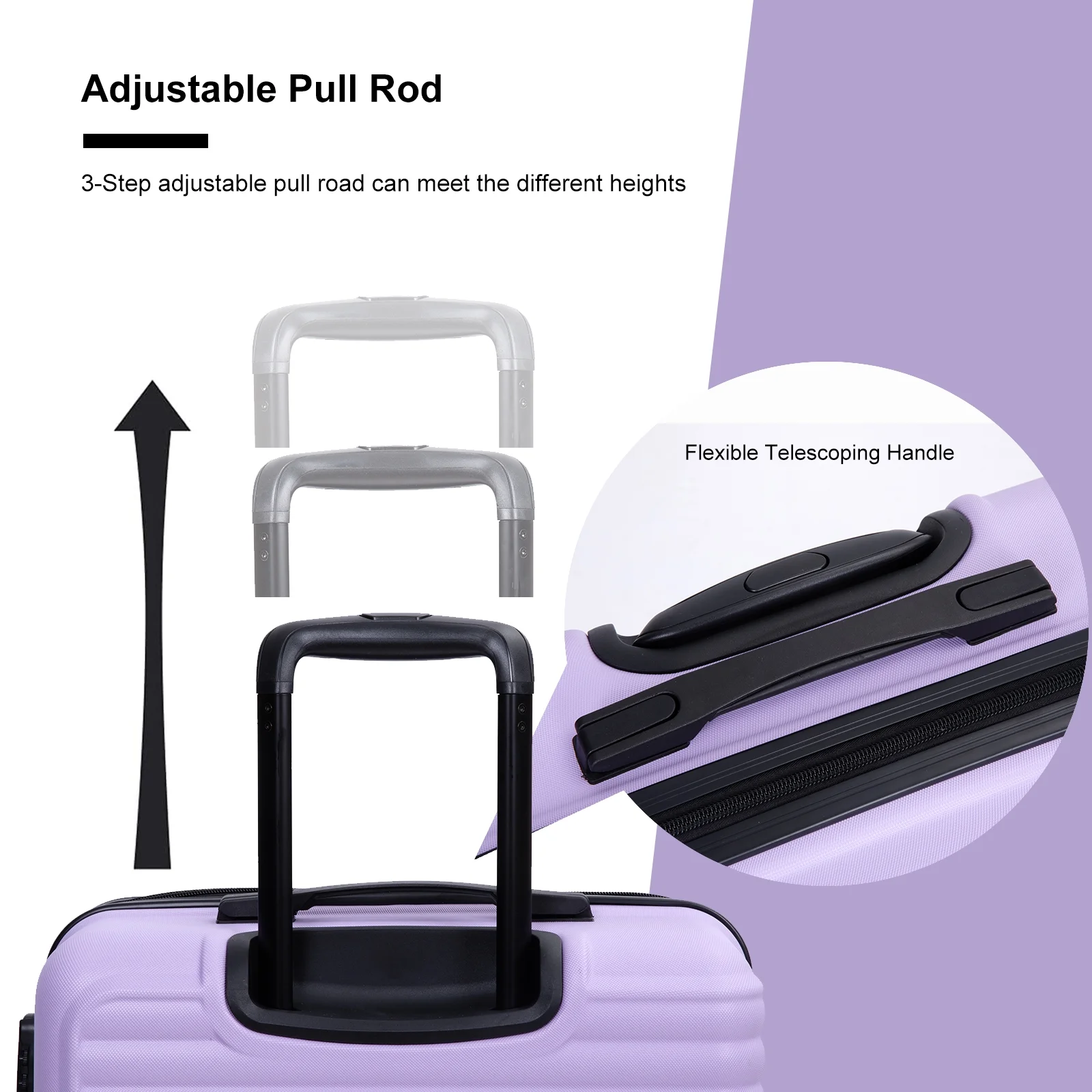 3 Pieces Luggage Sets, Expandable ABS Hardshell Clearance Luggage, Hardside Lightweight Durable Suitcase Sets with Two Hooks, Spinner Wheels and TSA Lock, 20in/24in/28in Travel Suitcase, Turquoise