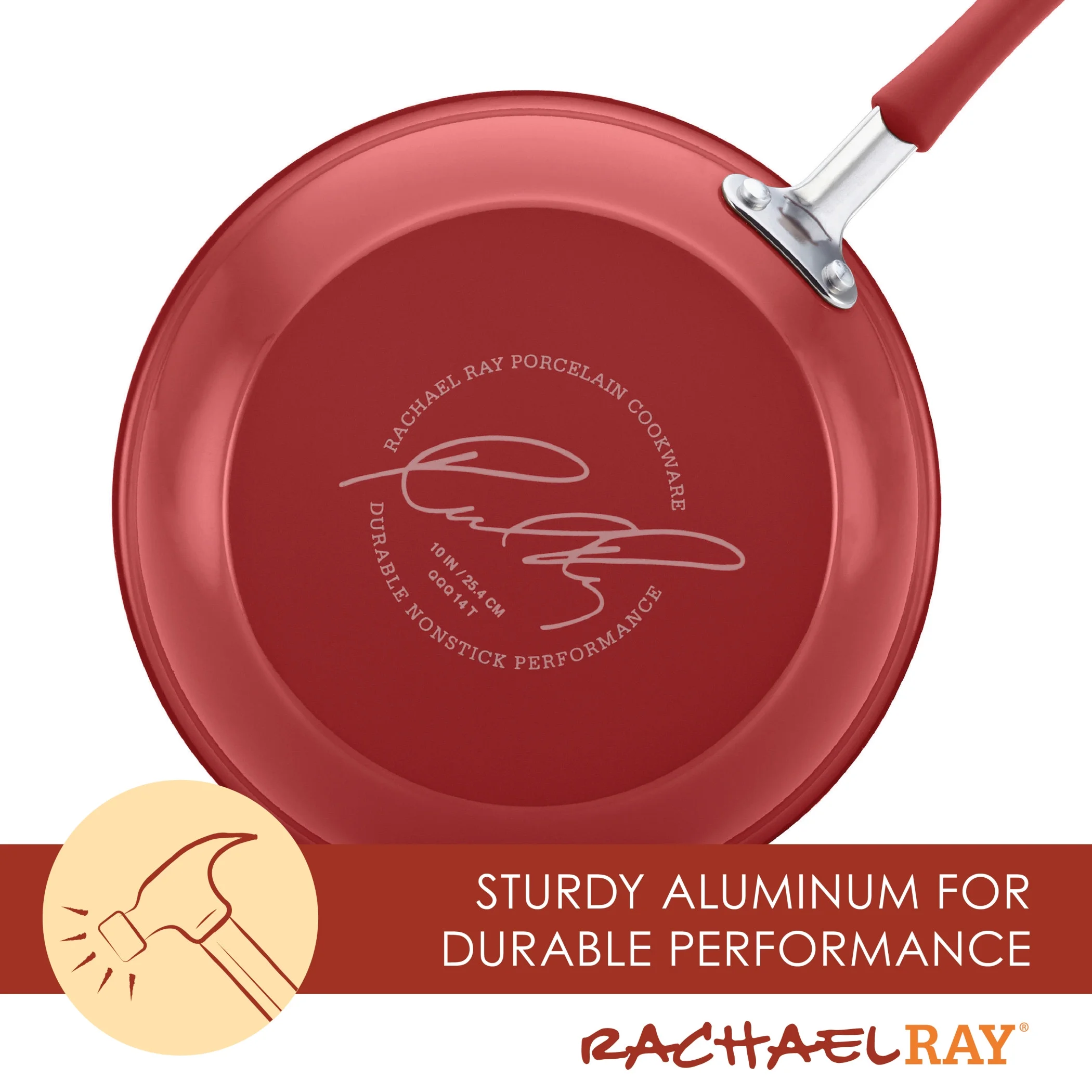 Rachael Ray 12-Piece Cucina Nonstick Pots and Pans Set, Cookware, Set Cranberry