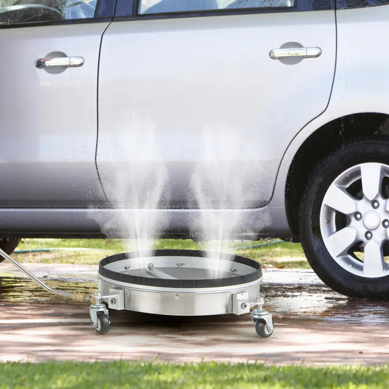 16.5-Inch Pressure Washer Surface Cleaner Attachment for Driveways. Decks & Undercarriage Cleaning