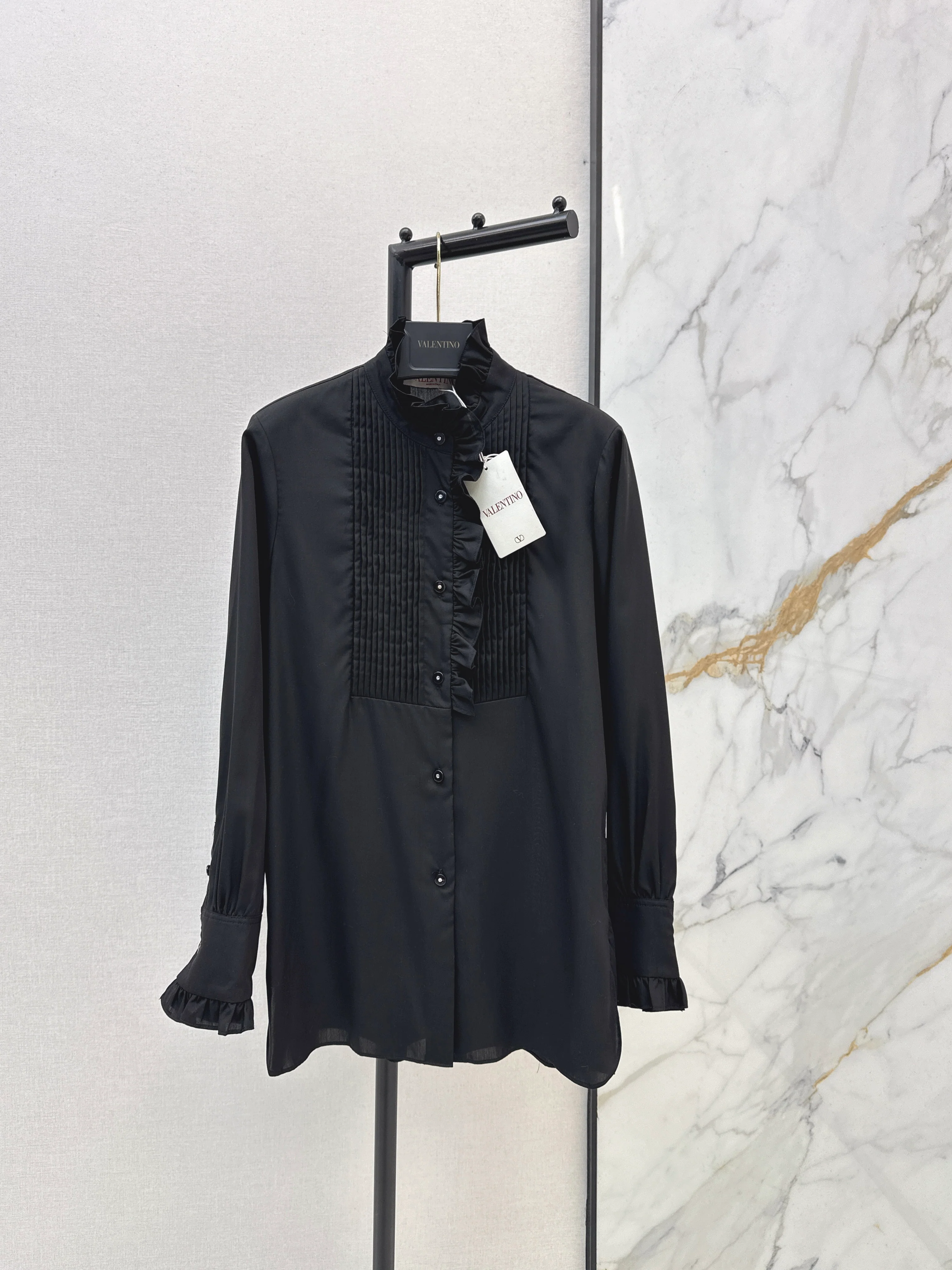 Ruffled Tencel Shirt