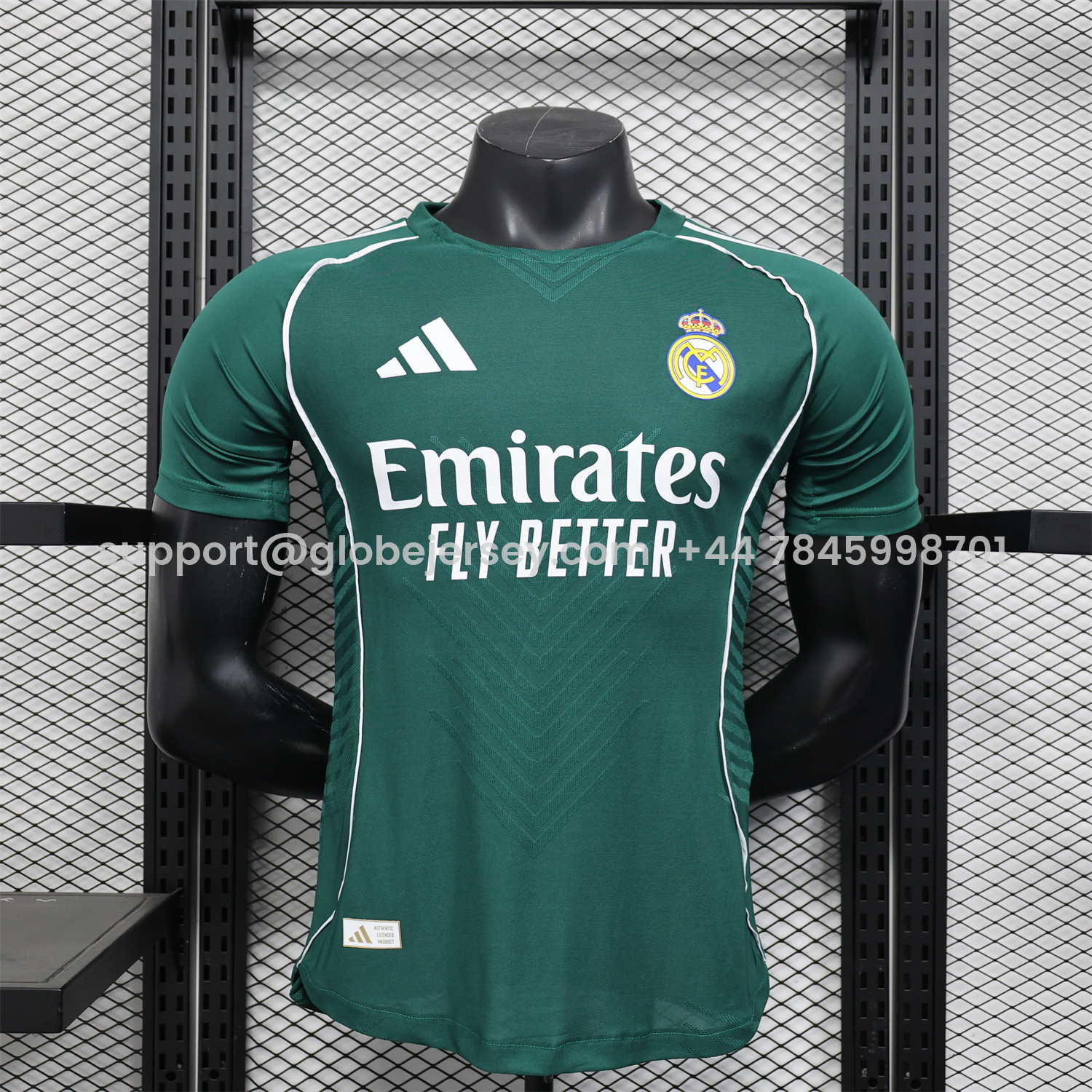 Real Madrid 25-26 Green With White Lines Special Jersey - Player Version