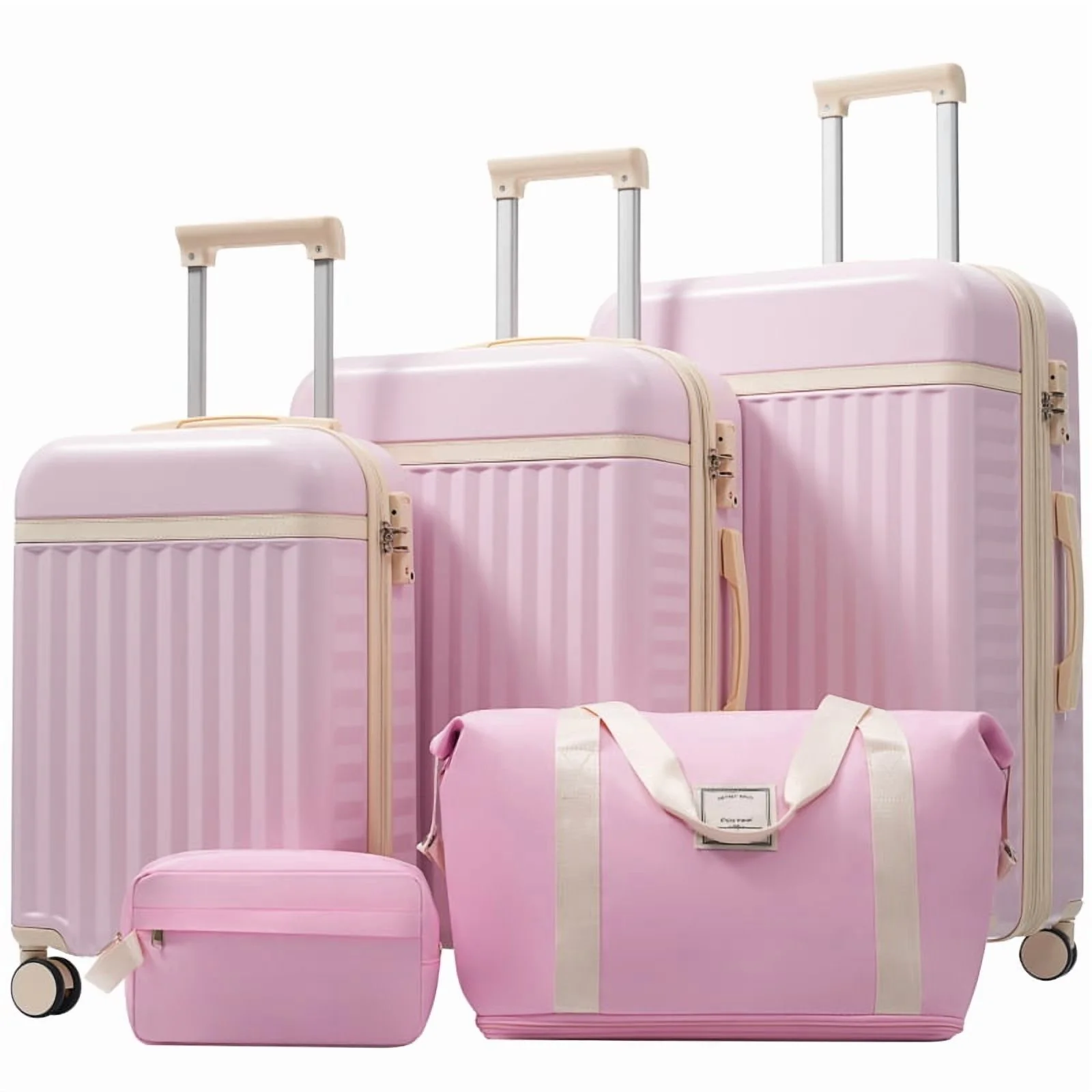 Front Opening Luggage Set 3 Piece, Hardside Carry on Suitcase with USB Port, Expandable Luggage with Handle Bag Spinner Wheels TSA Lock