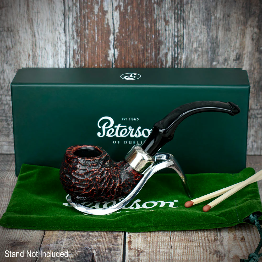 Peterson of Dublin System Rustic Briar Smoking Pipe - Shape No.303