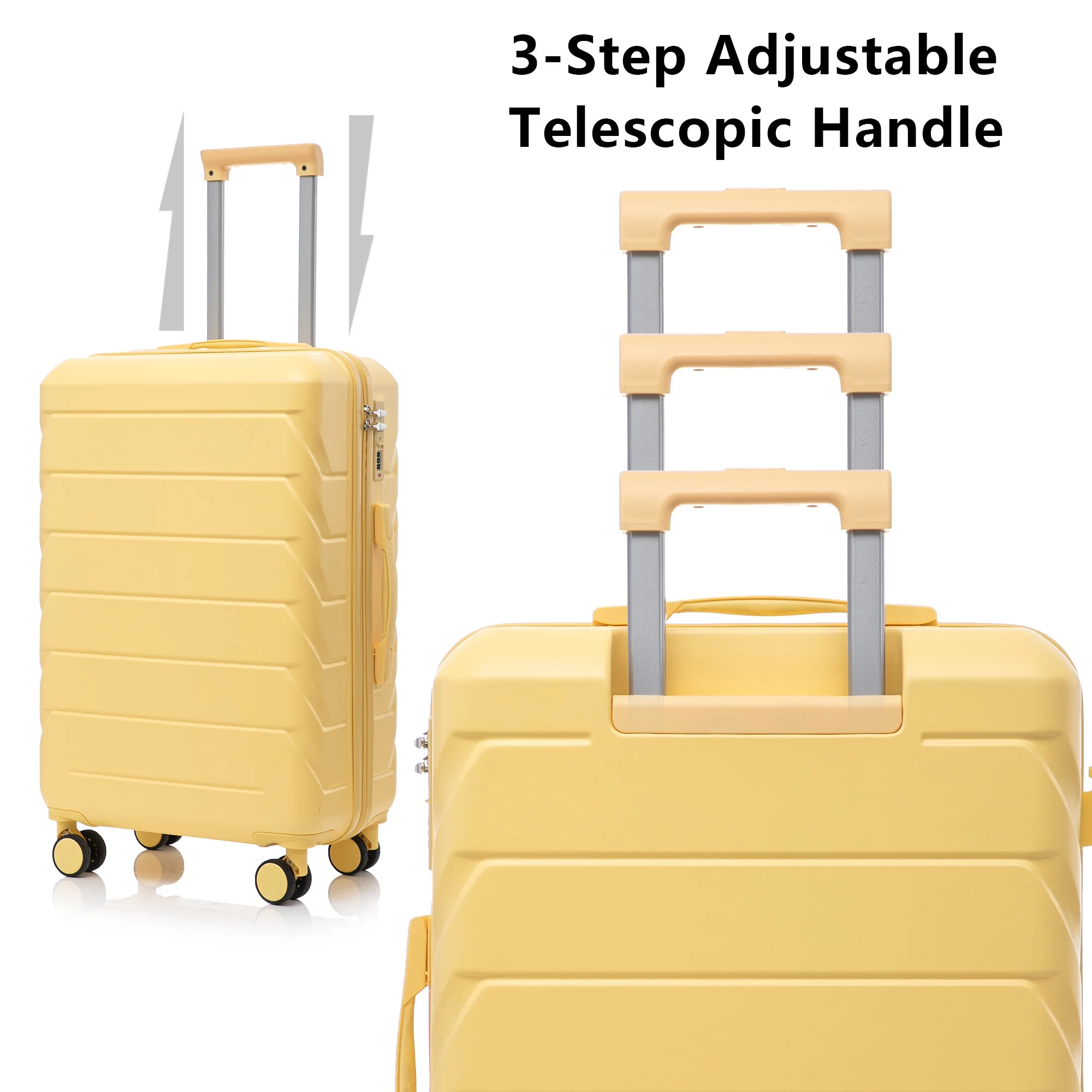 Luggage Sets 3 Piece(20/24/28), Expandable Carry On Suitcase with ABS Spinner Wheel TSA Lock