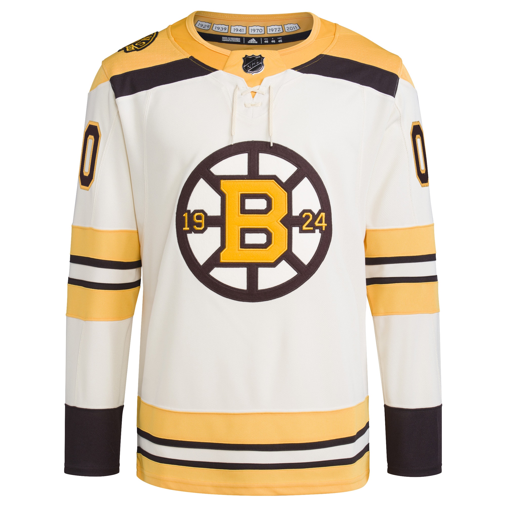 Boston Bruins    100th Anniversary Primegreen  Custom Jersey – Cream