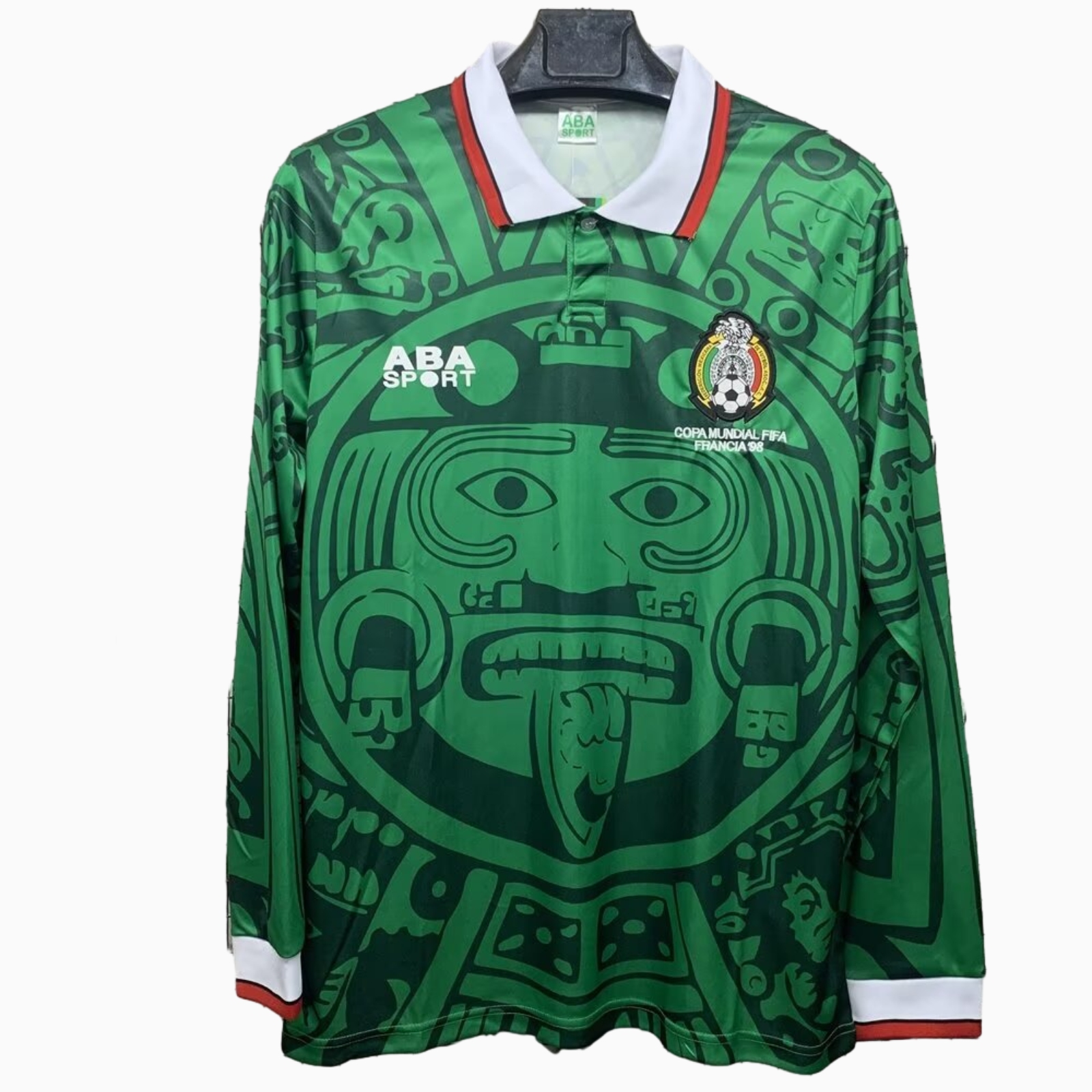 Retro Mexico 1998 Home Long Sleeves Jersey