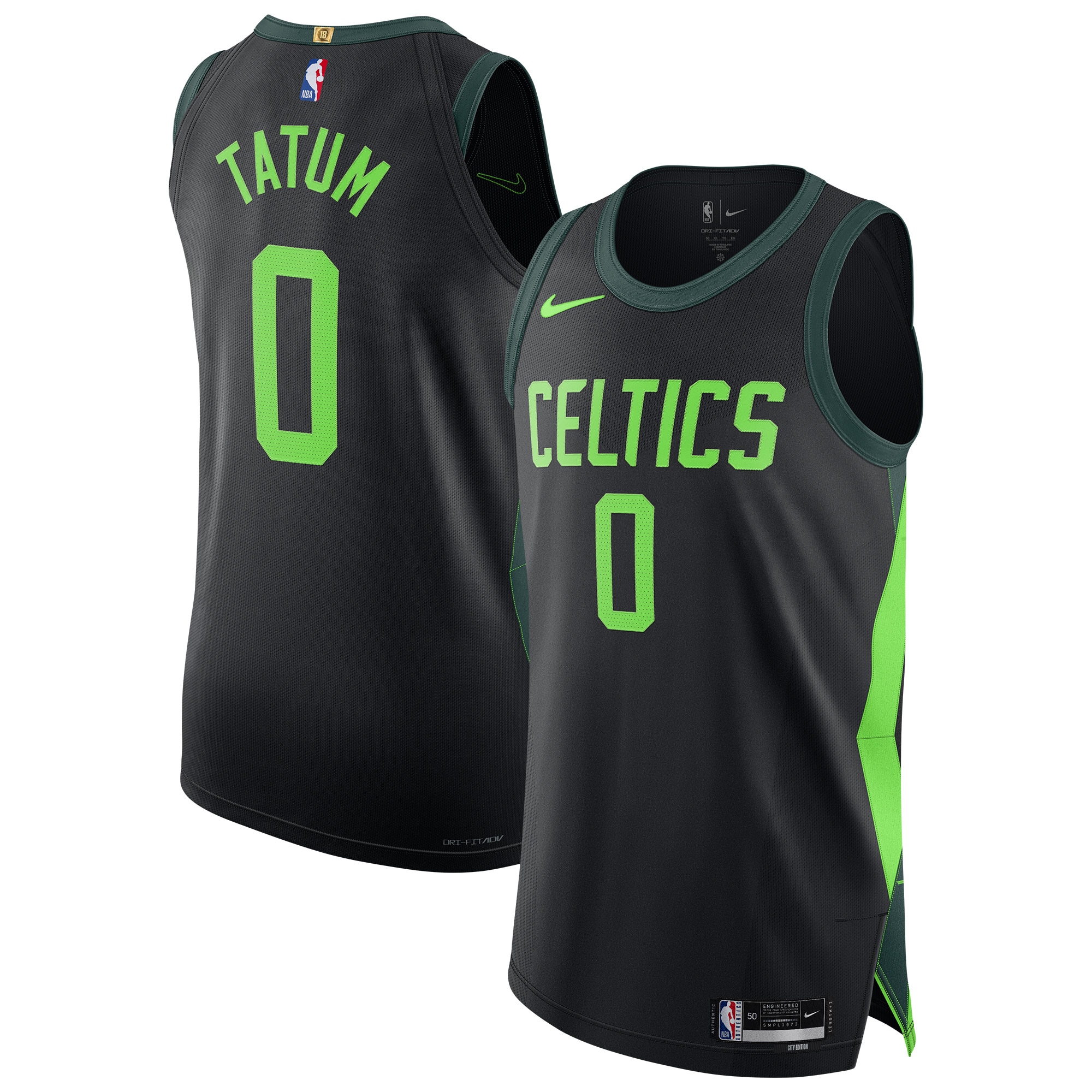 Men's Boston Celtics Jayson Tatum Black 2024/25  Player Jersey - City Edition