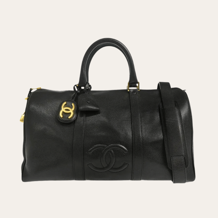 Chanel Duffel/Travel Bag Black 19.7 Inches