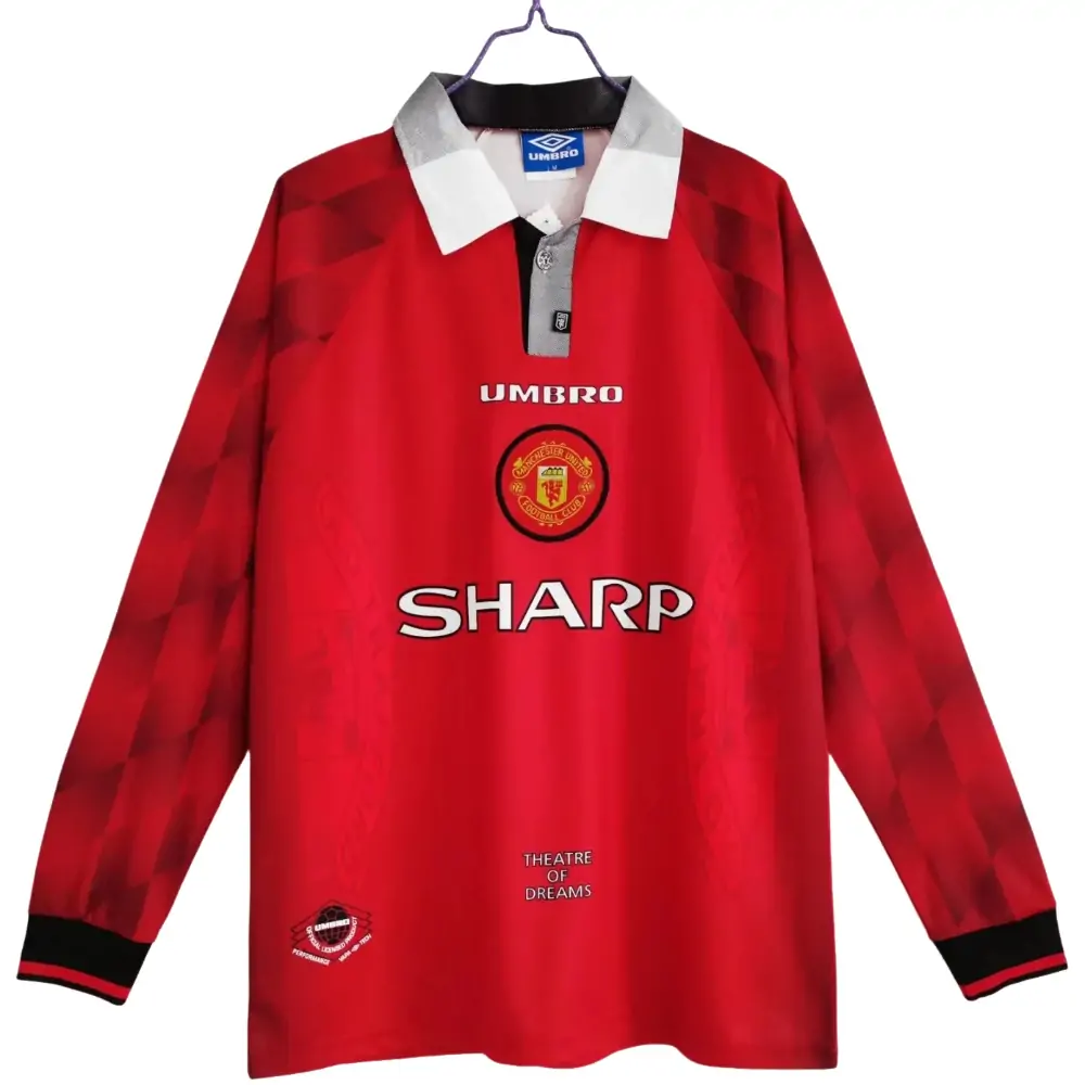 1996/1997 Manchester United home long-sleeved retro jersey 1:1 Thai quality - Fans Edition