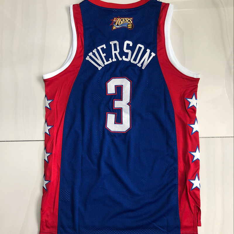 Iverson Philadelphia 76ers 3 Blue MN