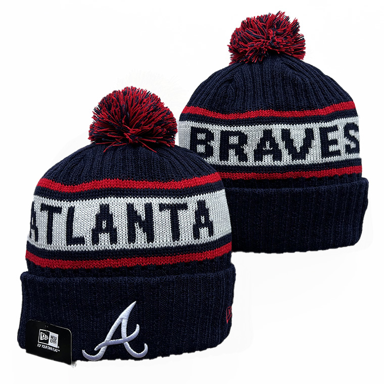 Atlanta Braves New Era Cuffed Knit Hat with Pom