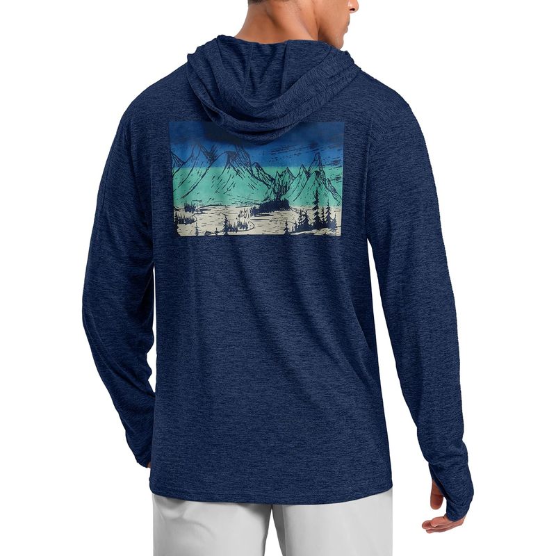 Men's UPF 50+ Sun Protection Hoodie Lightweight Long Sleeve