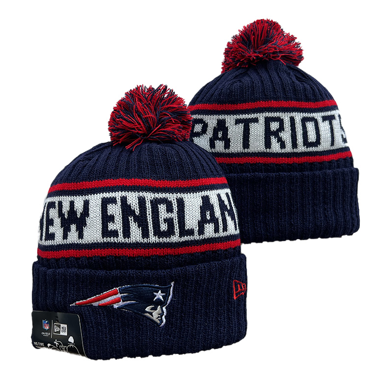 Men's New England Patriots Repeat Cuffed Knit Hat with Pom