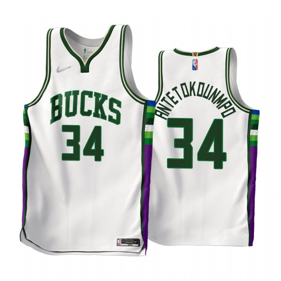Giannis Antetokounmpo Milwaukee Bucks 2021-22 City Edition Jersey