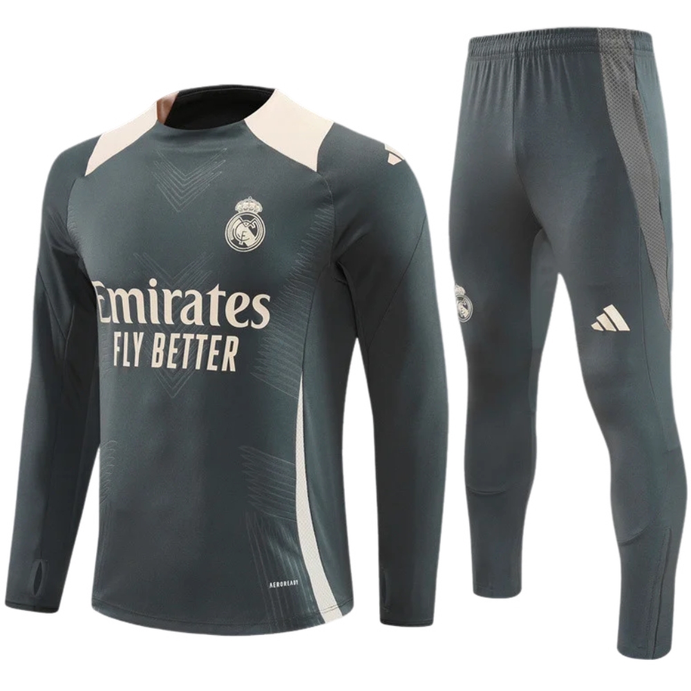 2024-25 New Season Real Madrid Dark Grey Children's Training Jersey