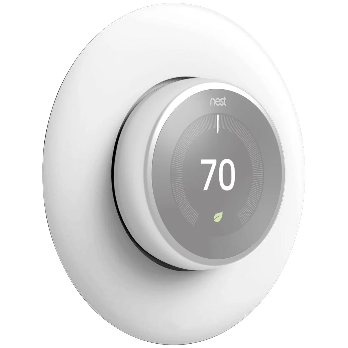 Google Nest T3018US Nest Learning Thermostat 3rd Gen Smart Thermostat (Mirror Black)) Bundle with Deco Essentials Wall Plate Cover for Google Nest Thermostat 1st, 2nd, 3rd Generation Models