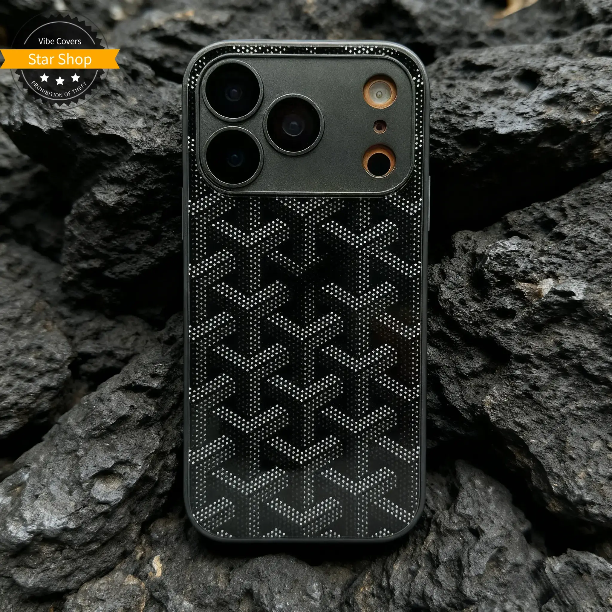 Trendy Full Coverage with Lens Protector IP 17 Pro Max Glass Back Panel 16 Pro Phone Case