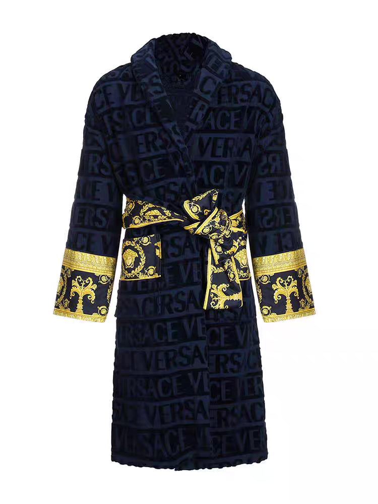 Couple Home Cotton Printed Baroque Bathrobe