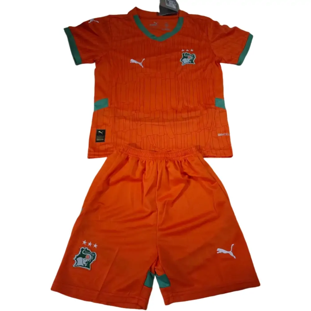 2025-26 Ivory Coast Home Match Children's Jersey Set - Fans Edition
